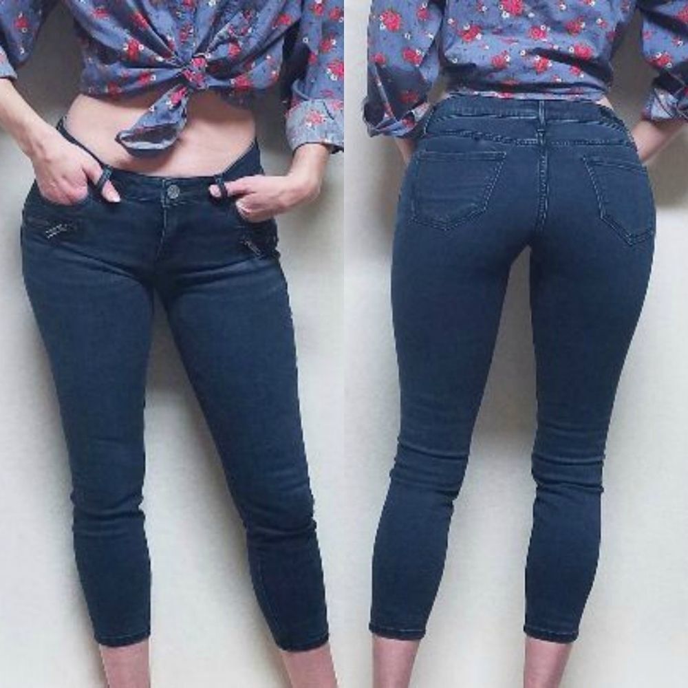 𝅺kftk Emma Zipper Pockets Ankle Skinny Jeans